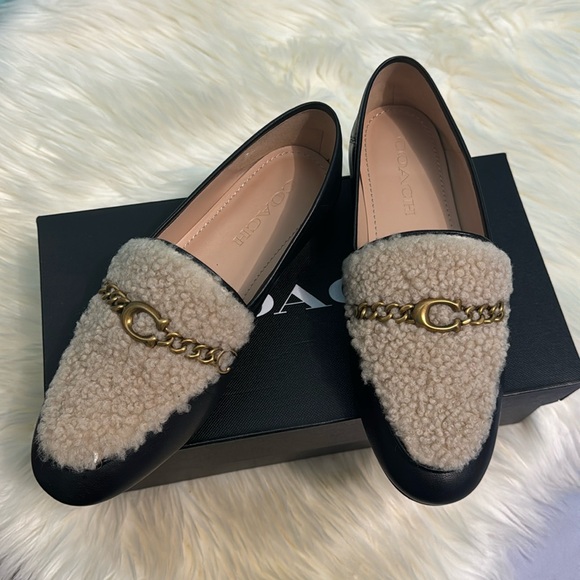 COACH SHEARLING HELENA LOAFERS - Picture 4 of 15
